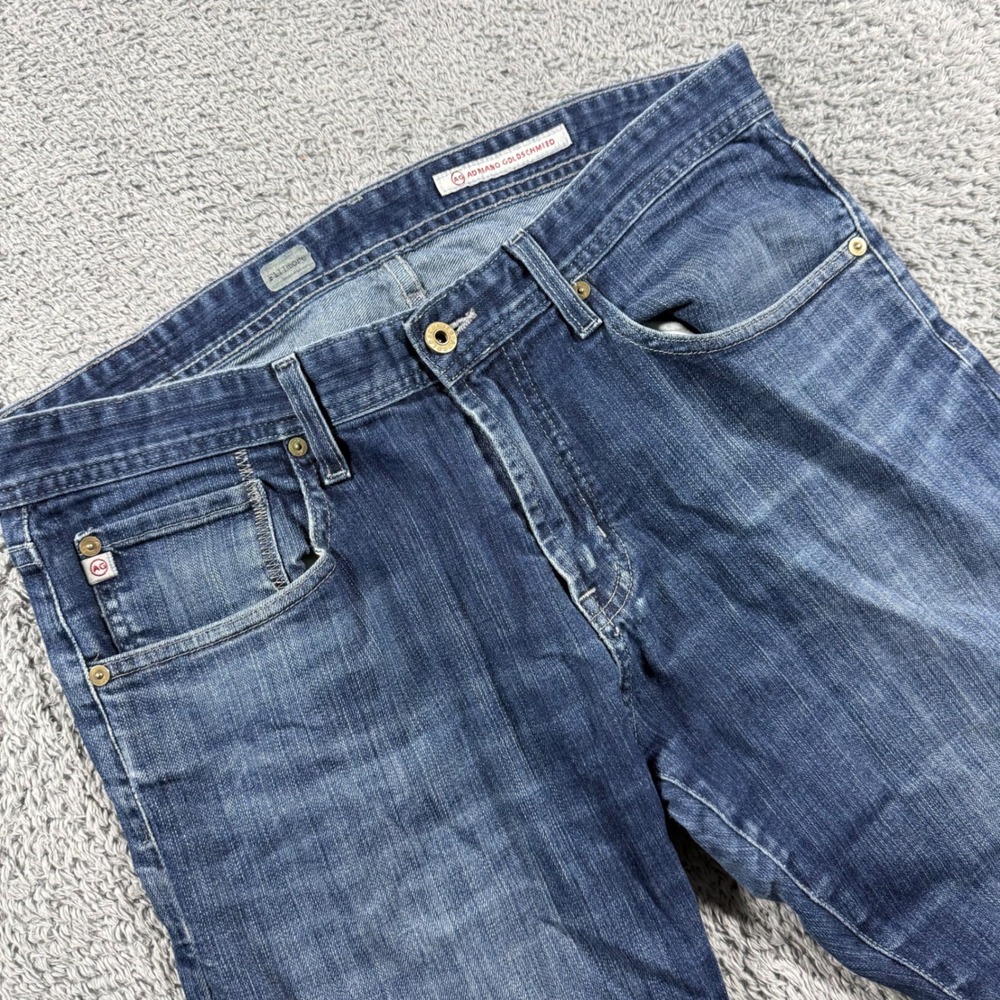 AG Adriano Goldschmied Jeans Mens 34x34 Blue Fillmore Bootcut Stretch Denim